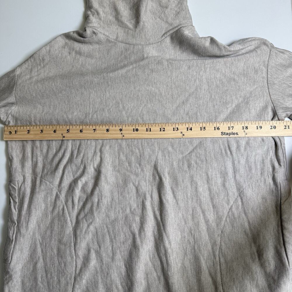 Capote Miley Turtle Neck Square Tunic w/ Buttons Bamboo Boxy Top Beige XS - Picture 7 of 10